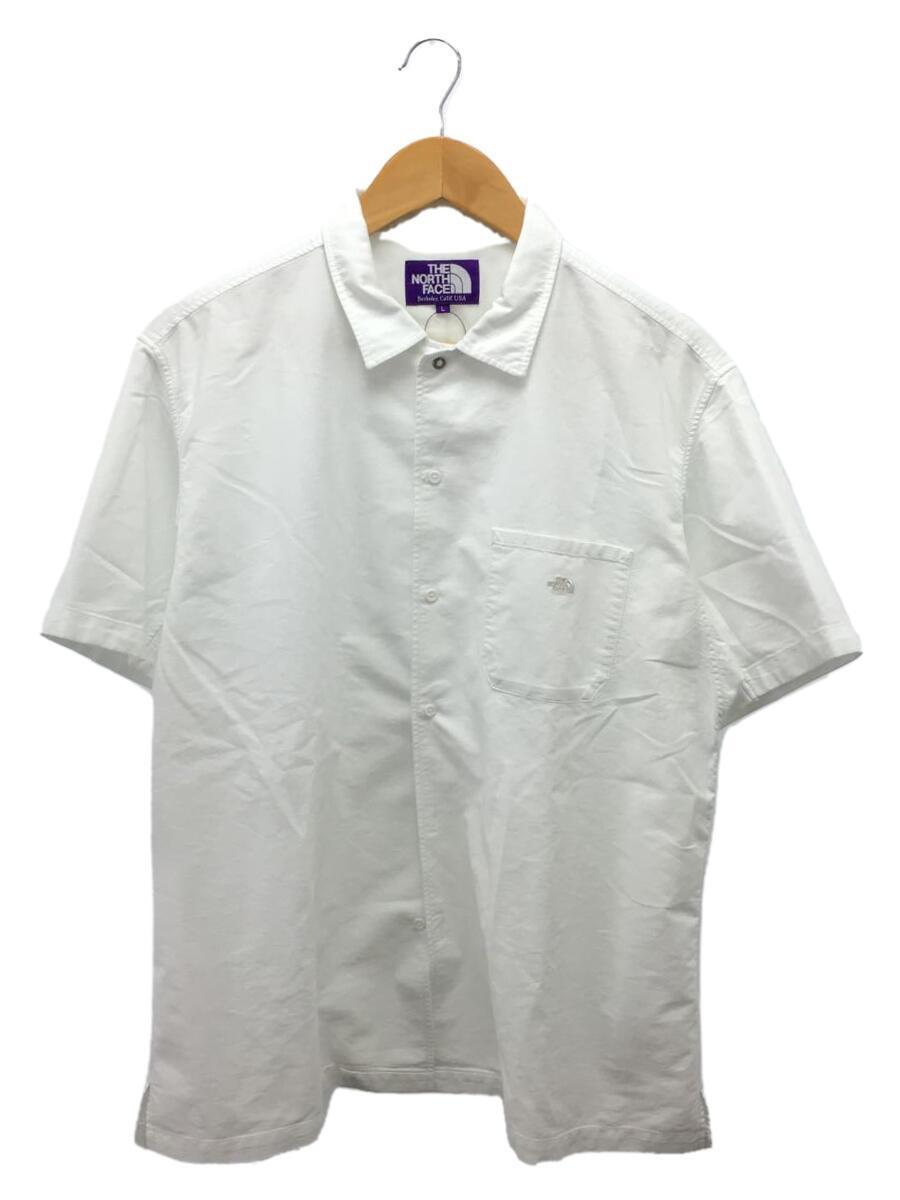 THE NORTH FACE PURPLE LABEL◆半袖シャツ_NT3817N/L/ポリエステル/WHT/無地_画像1