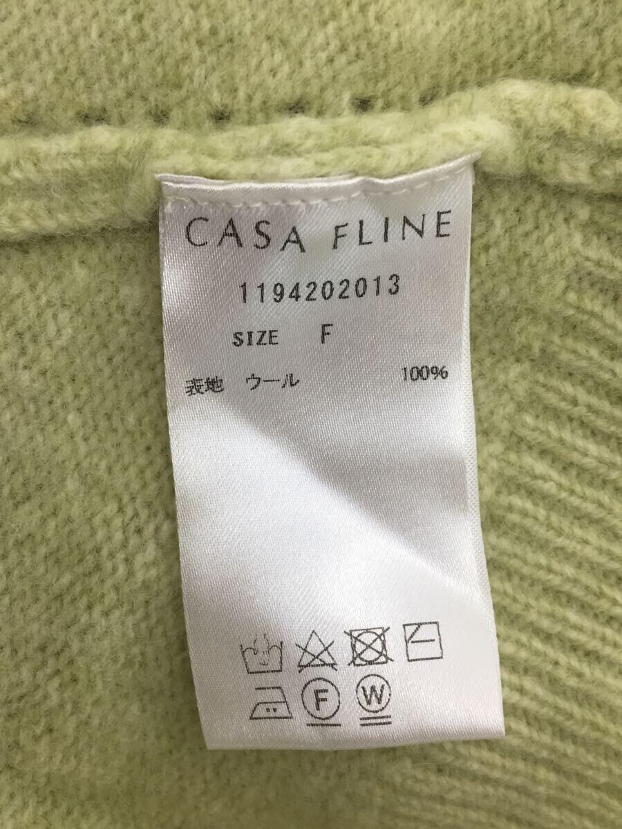 CASA FLINE◆セーター(厚手)/FREE/ウール/グリーン/無地/1194202013_画像4