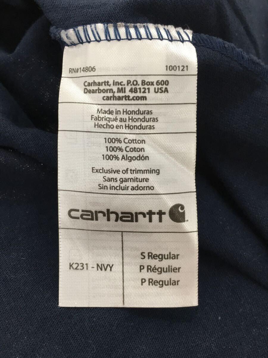 Carhartt◆長袖Tシャツ/S/コットン/NVY_画像4