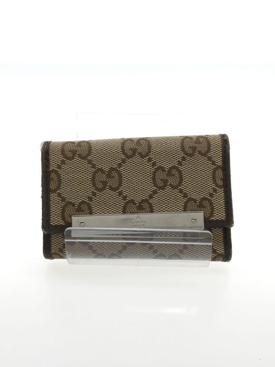 GUCCI◆キーケース/6蓮/キャンバス/BEG/総柄/レディース/127048・0959_画像1