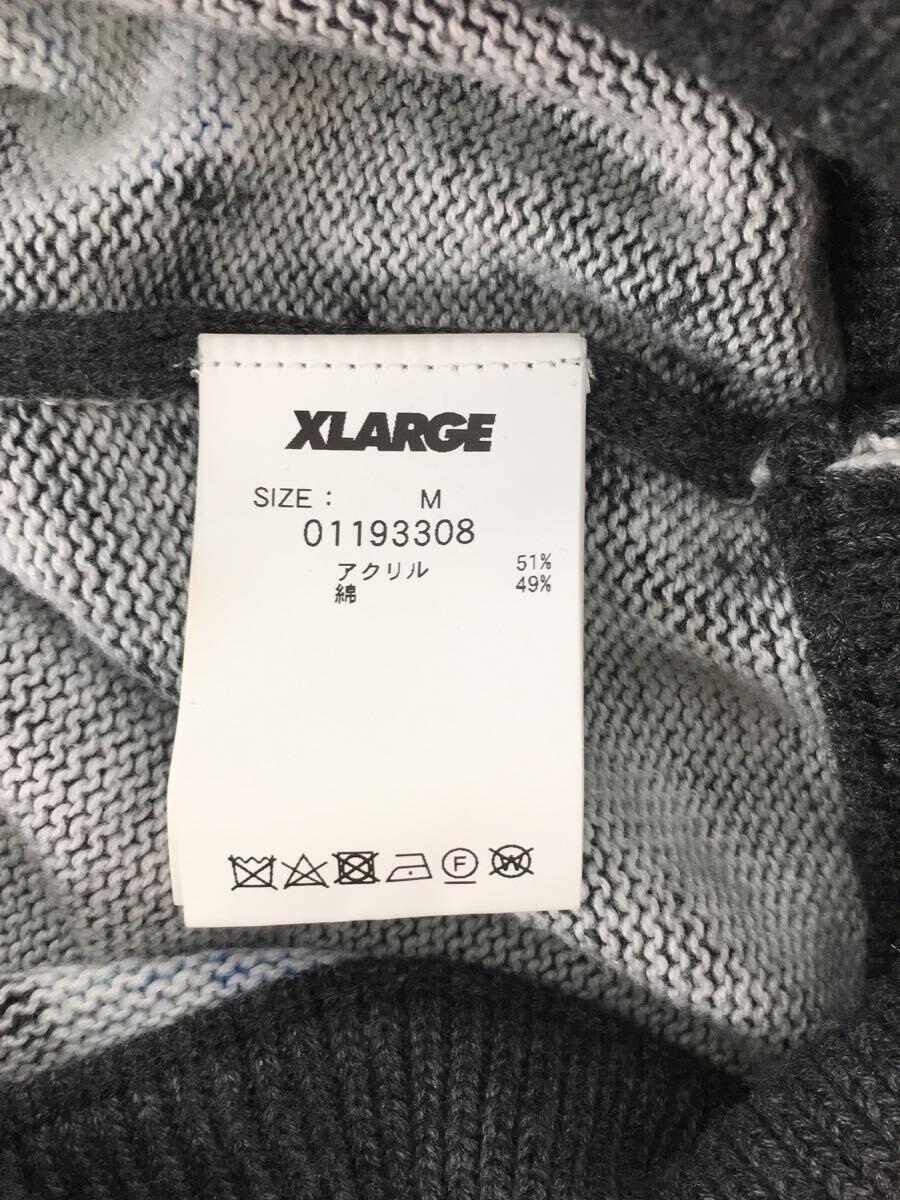 X-LARGE◆セーター(薄手)/M/アクリル/GRY/総柄/01193308_画像4