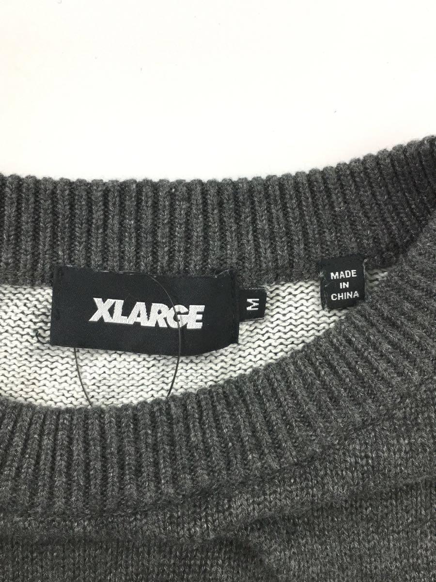X-LARGE◆セーター(薄手)/M/アクリル/GRY/総柄/01193308_画像3