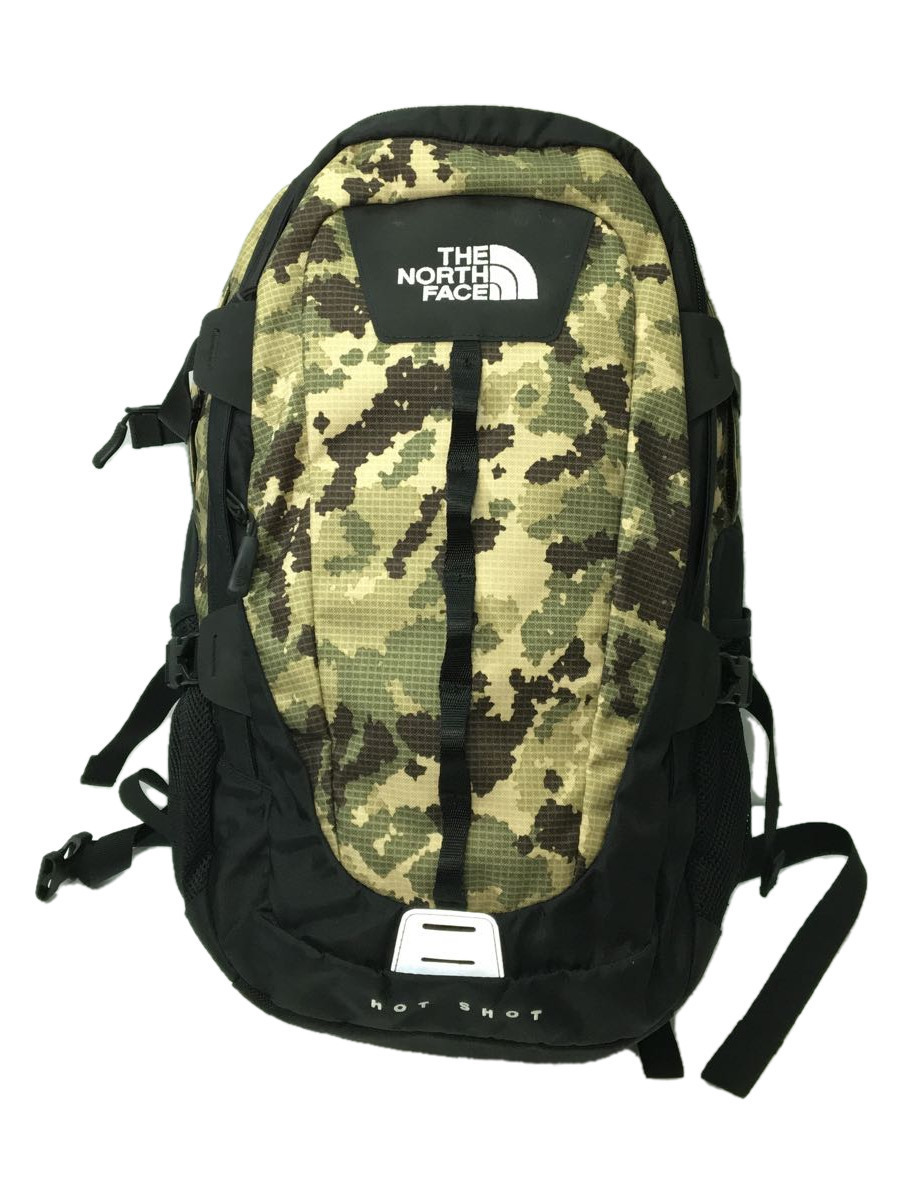 THE NORTH FACE◆HOT SHOT CL/ナイロン/KHK/カモフラ/NM72006/ヨゴレ有