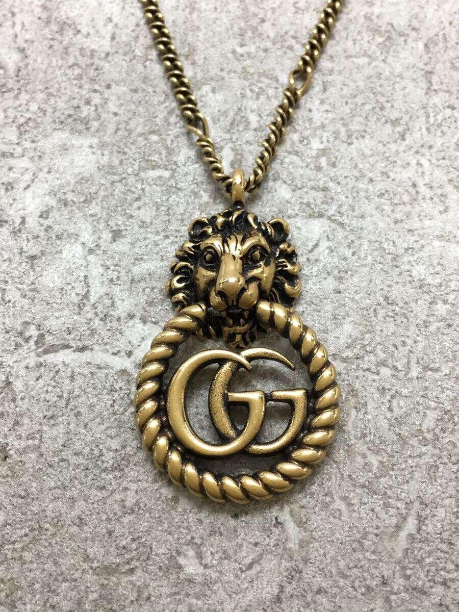 GUCCI◇ネックレス/-/ゴールド/トップ有/メンズ/605864-