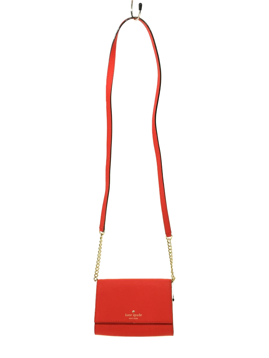 kate spade new york◆ショルダーバッグ//レザー/RED/無地_画像1