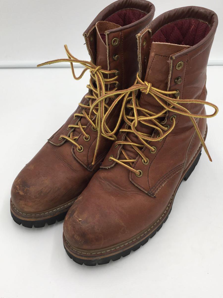 RED WING◆レースアップブーツ/US9/BRW/レザー/4418_画像2