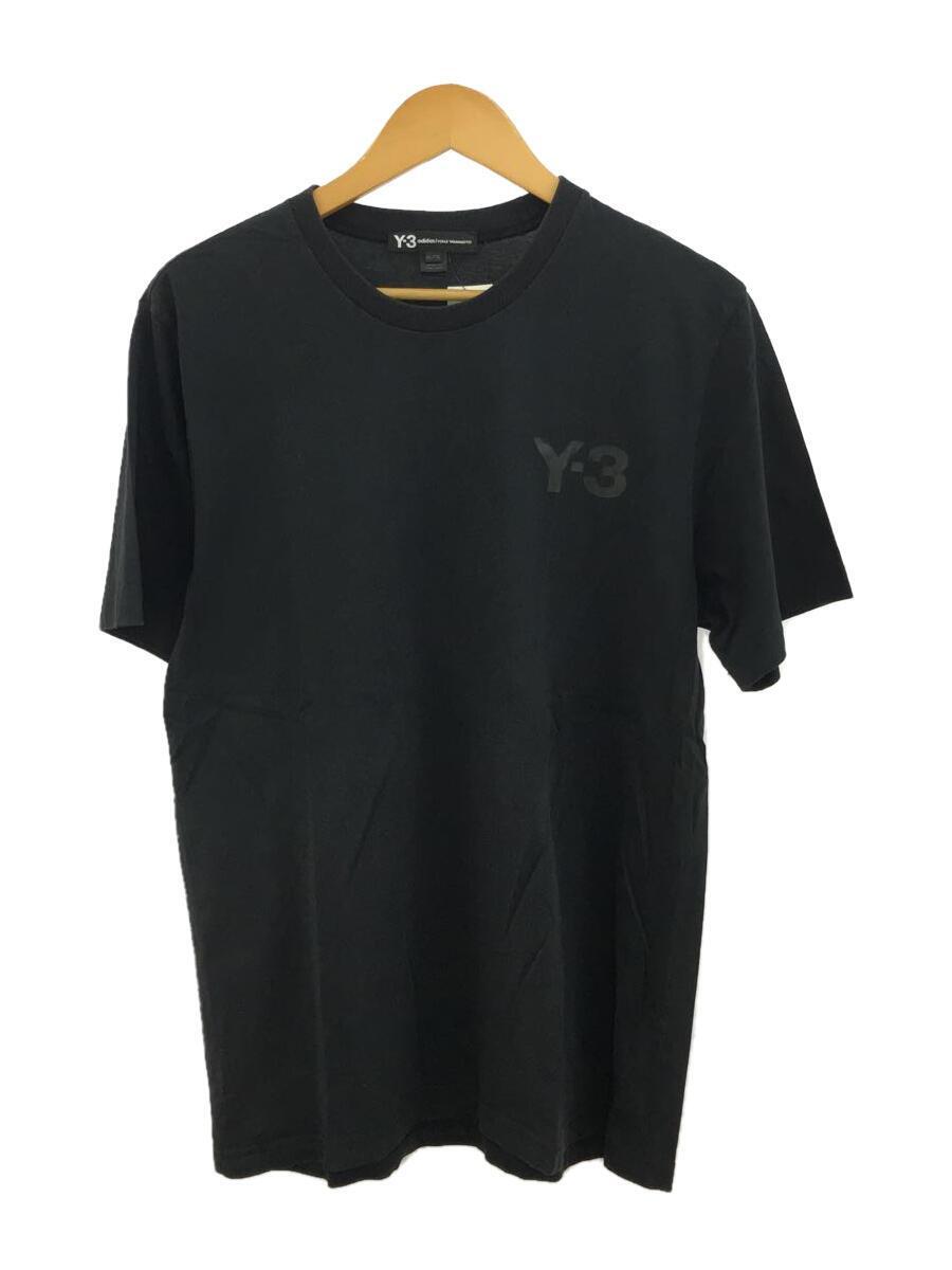 Y-3◆ロゴプリント/Tシャツ/XL/コットン/BLK/16C001/全体的に褪せ有