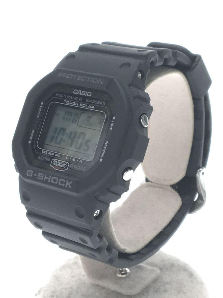 CASIO◆ソーラー腕時計_G-SHOCK/デジタル/ラバー/BLK_画像2