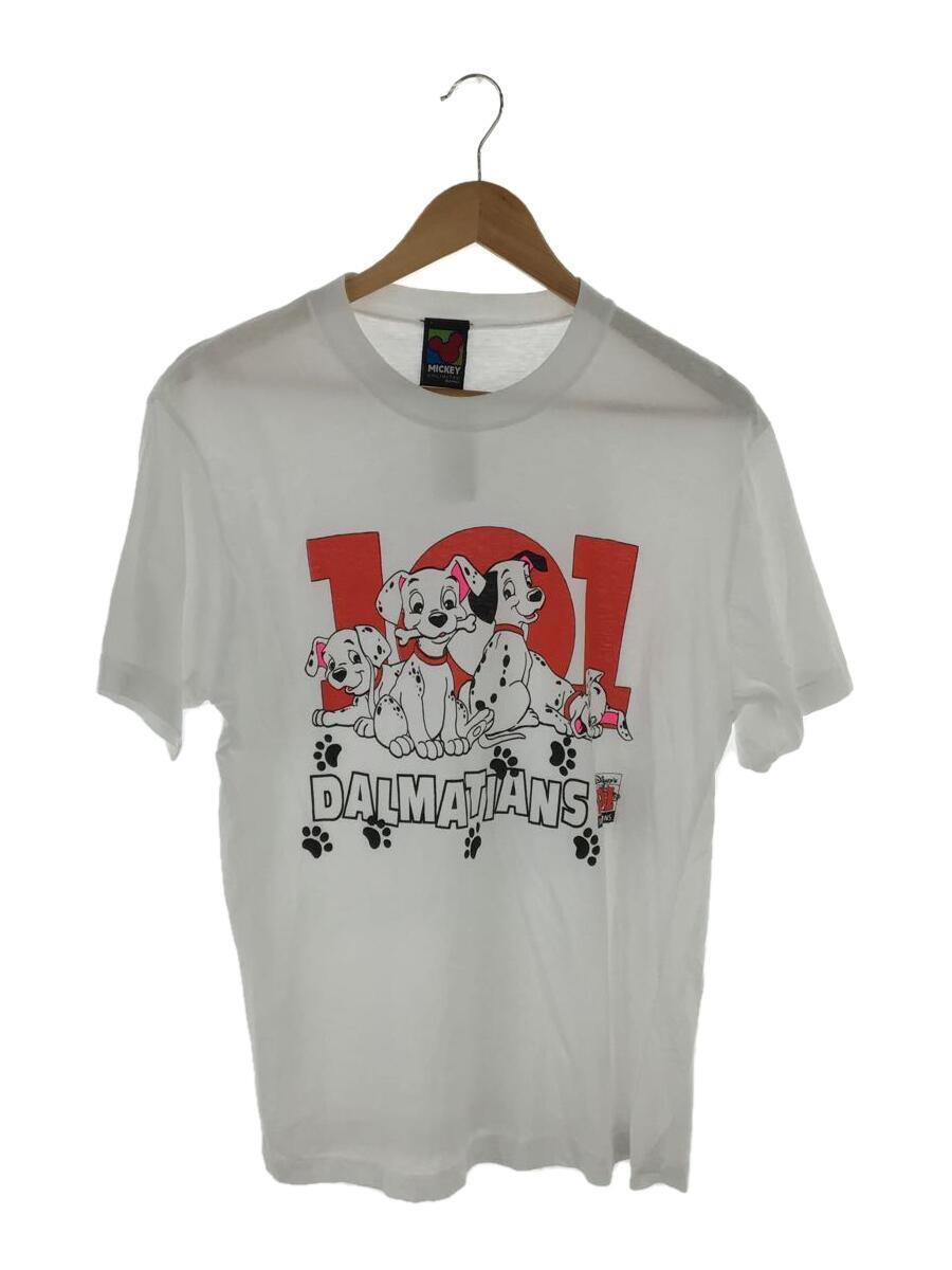 男女兼用 Disney◇Tシャツ/M/コットン/WHT/プリント/90s/101匹ワン