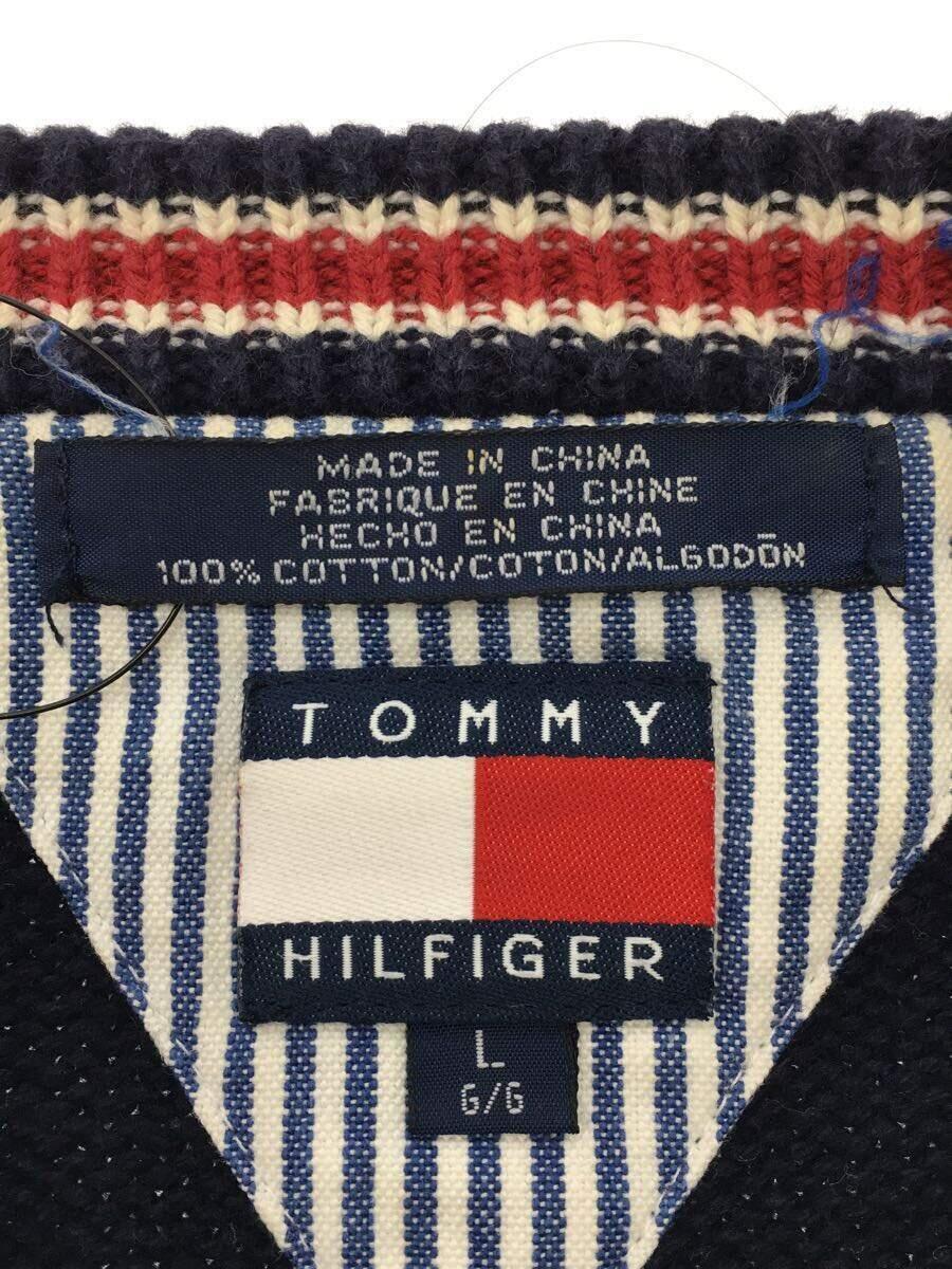 TOMMY HILFIGER◆セーター(厚手)/-/コットン/NVY/無地/74963101_画像3