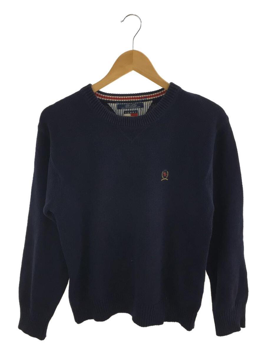 TOMMY HILFIGER◆セーター(厚手)/-/コットン/NVY/無地/74963101_画像1