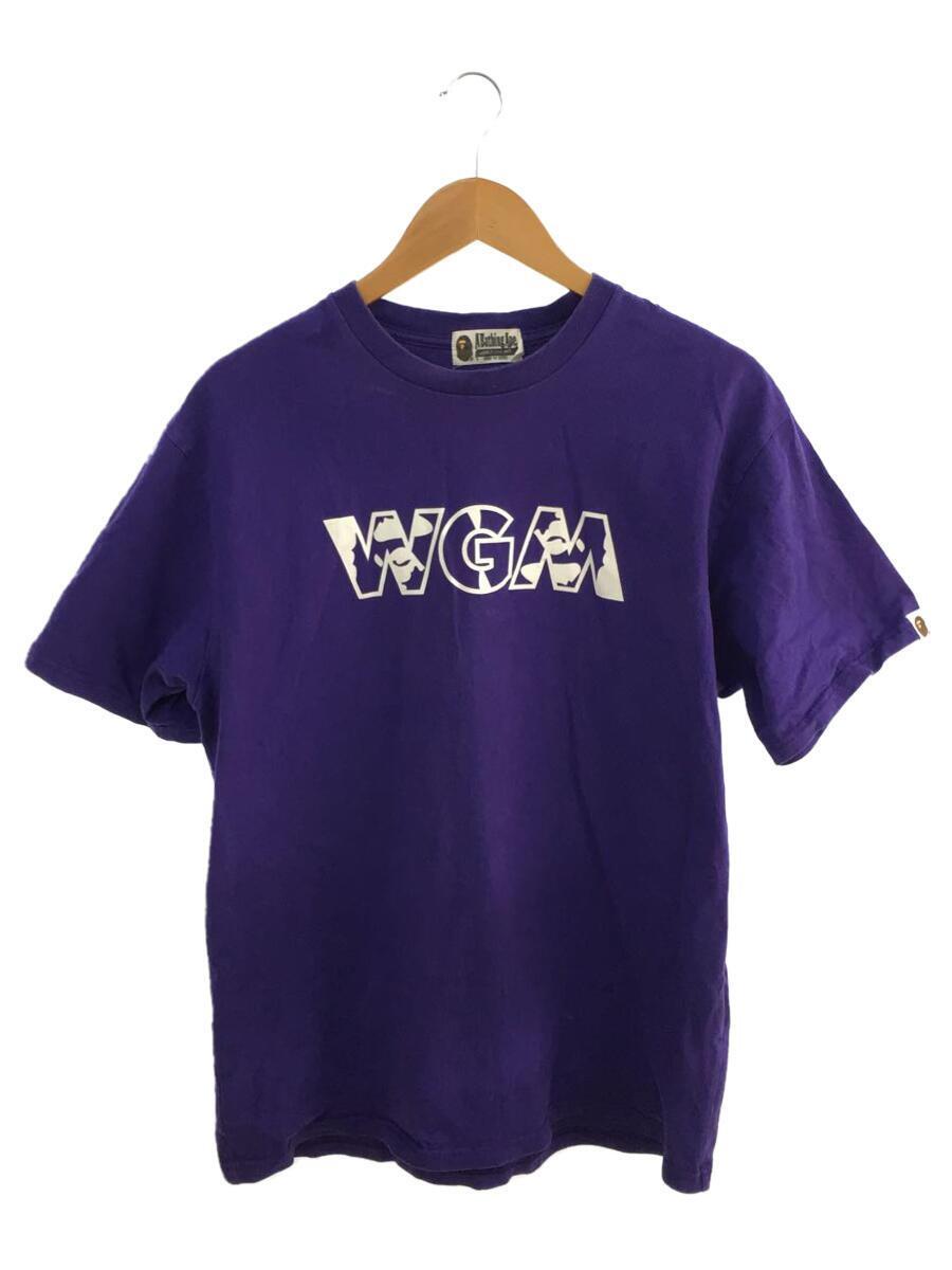 A BATHING APE◆Tシャツ/M/コットン/PUP/無地/色褪せあり/襟ヨレあり_画像1