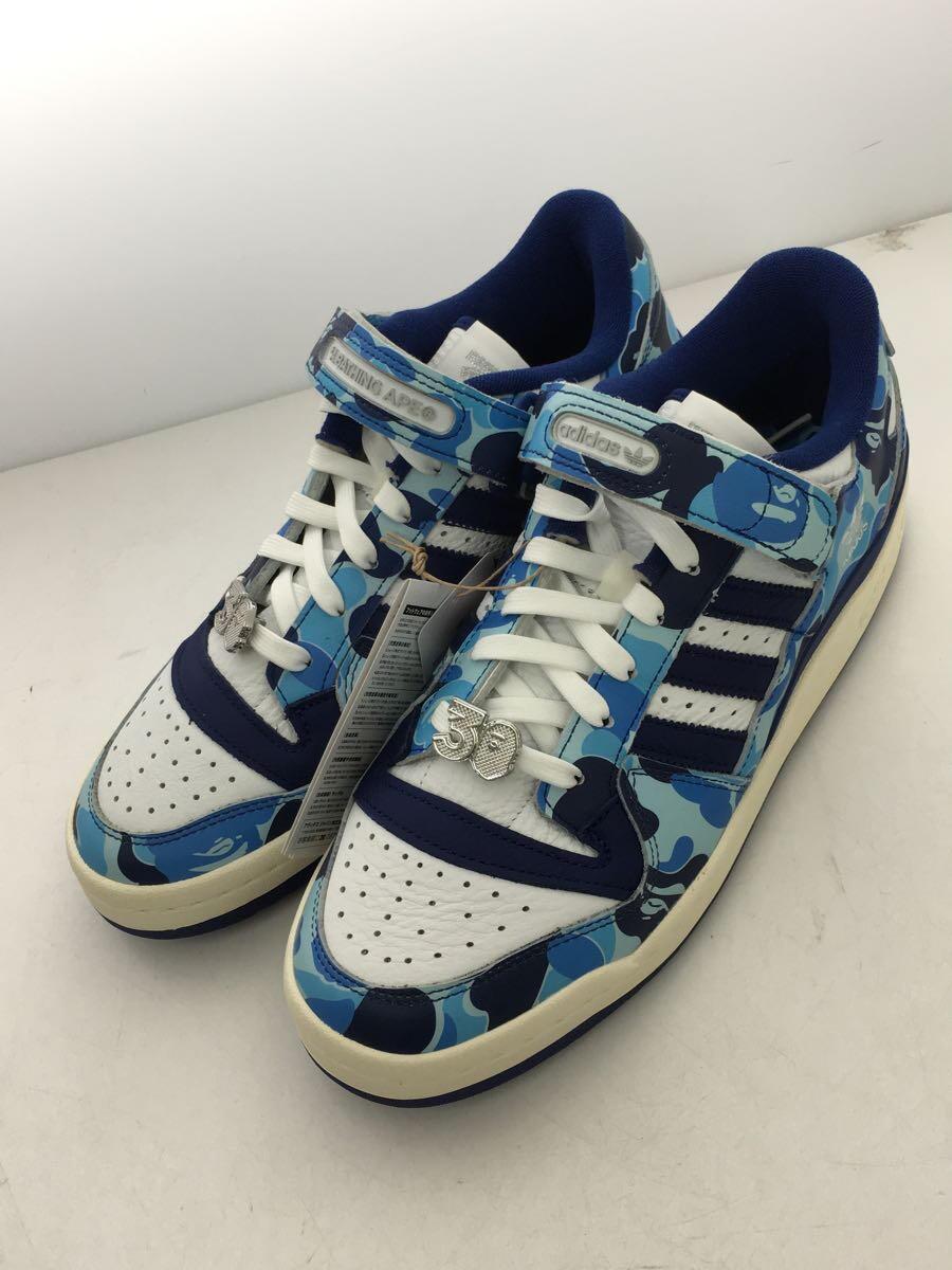 adidas◆ローカットスニーカー/US10/ブルー/レザー/ID4772/カモフラ/アディダス/アベイシングエイプ_画像2