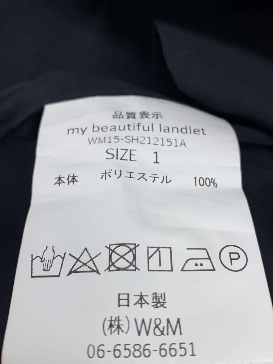 My Beautiful Landlet◆半袖シャツ/1/ポリエステル/ブラック/黒/wm15-ps212152/フライフロント/比翼/ラグランス_画像4