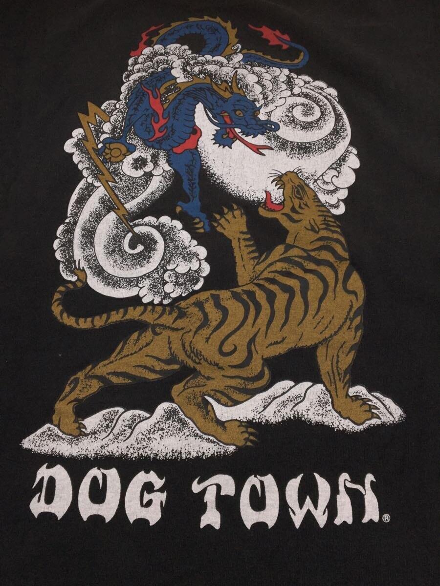 DOG TOWN◆Tシャツ/-/コットン/BLK/無地/90s/龍/虎_画像5