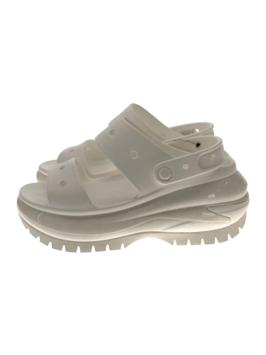 crocs* sandals /25cm/ white / white / Classic mega crash / thickness bottom /207989/ comfort / shoes / shoes 