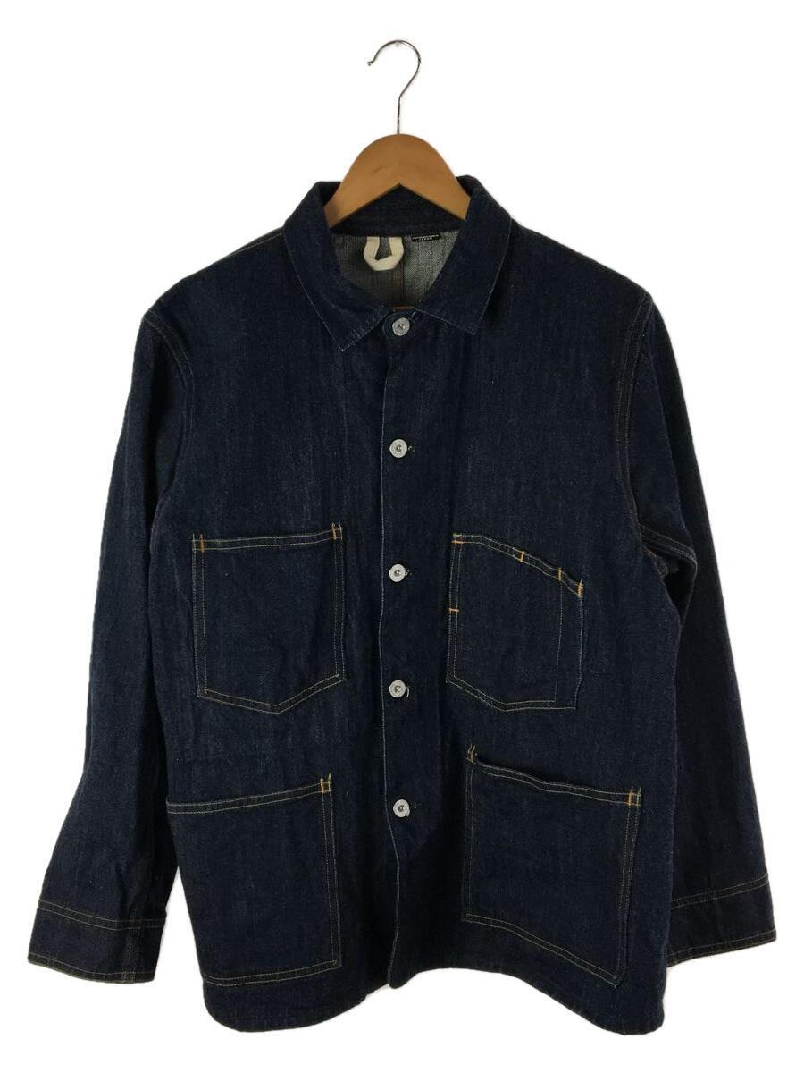 CANTON◆ONE WASHED BASIC COVERALL JACKETカバーオール/40/デニム/IDG/1963-715