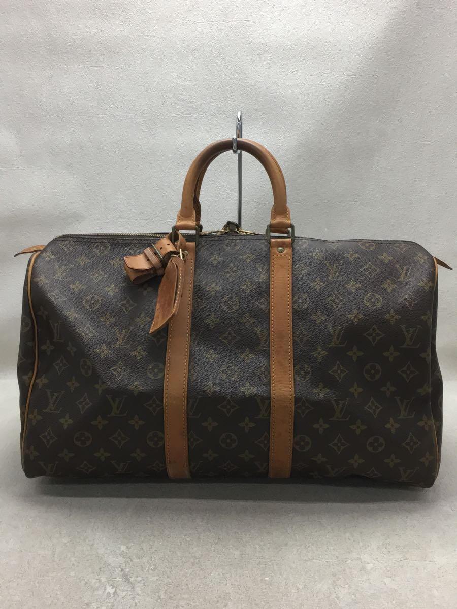 LOUIS VUITTON◆キーポル・バンドリエール50_モノグラム_BRW/PVC/BRW/モノグラム_画像1