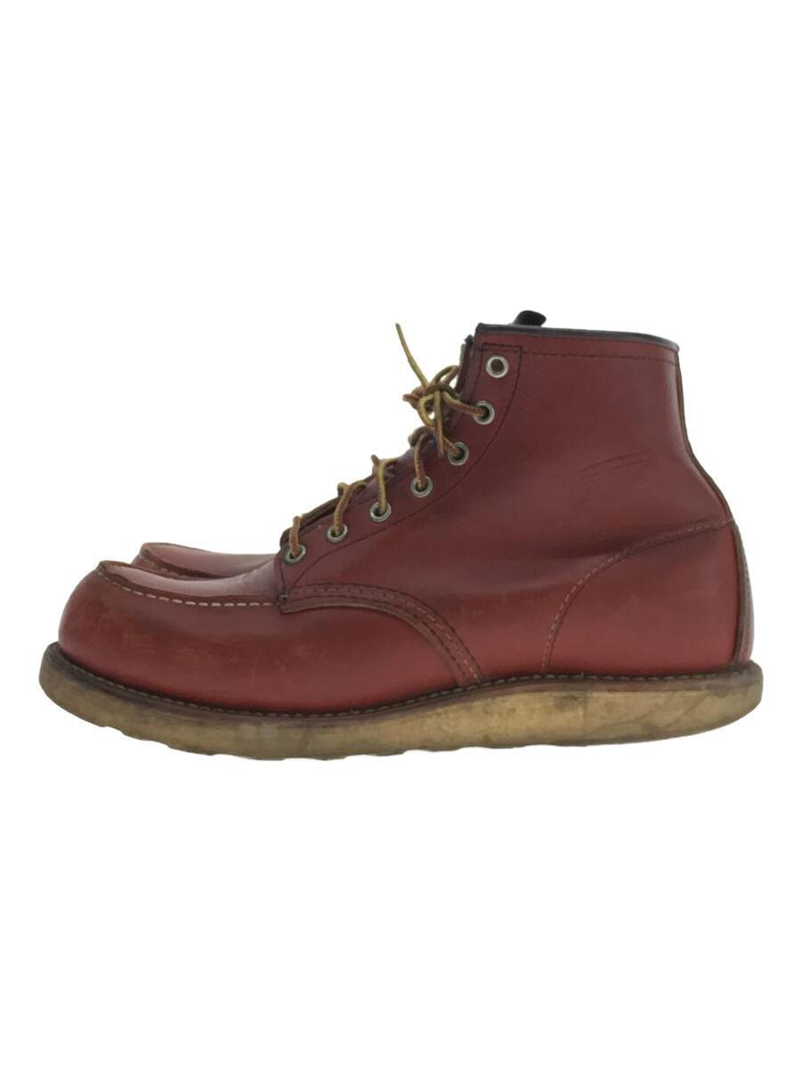 RED WING◆レースアップブーツ・6インチクラシックモックトゥ/27cm/RED