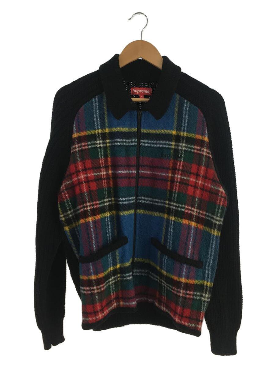 Supreme◆19AW/Plaid Front Zip Sweater/セーター(厚手)/M/ウール/マルチカラー