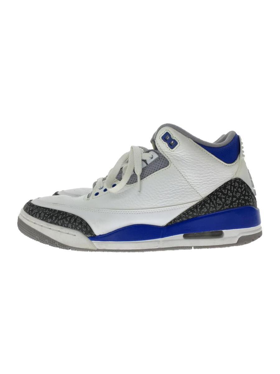 NIKE◆AIR JORDAN 3 RETRO_エアジョーダン 3 レトロ/27.5cm/WHT