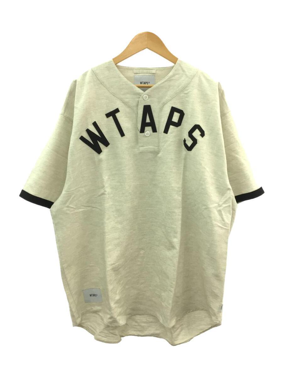 WTAPS◆22SS/LEAGUE SS COTTON FLANNEL/半袖シャツ/4/コットン/GRY