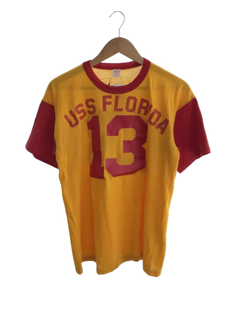 durack/Tシャツ/-/ナイロン/YLW/フットボールT/uss florida 13/50-60s