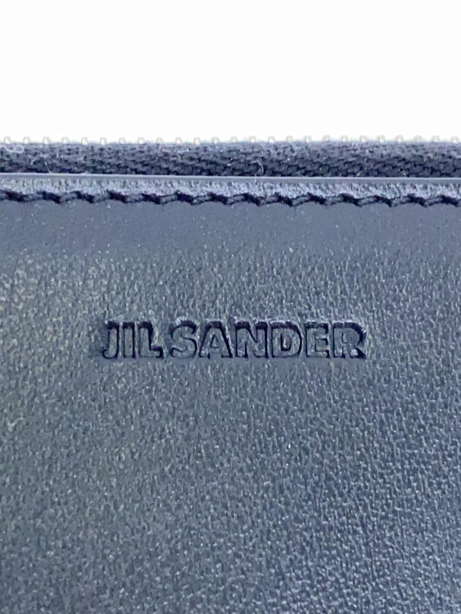 JIL SANDER◆Logo Stamp Zip-around Wallet/牛革/BLK/ラウンドジップ/コンパクトウォレット_画像3