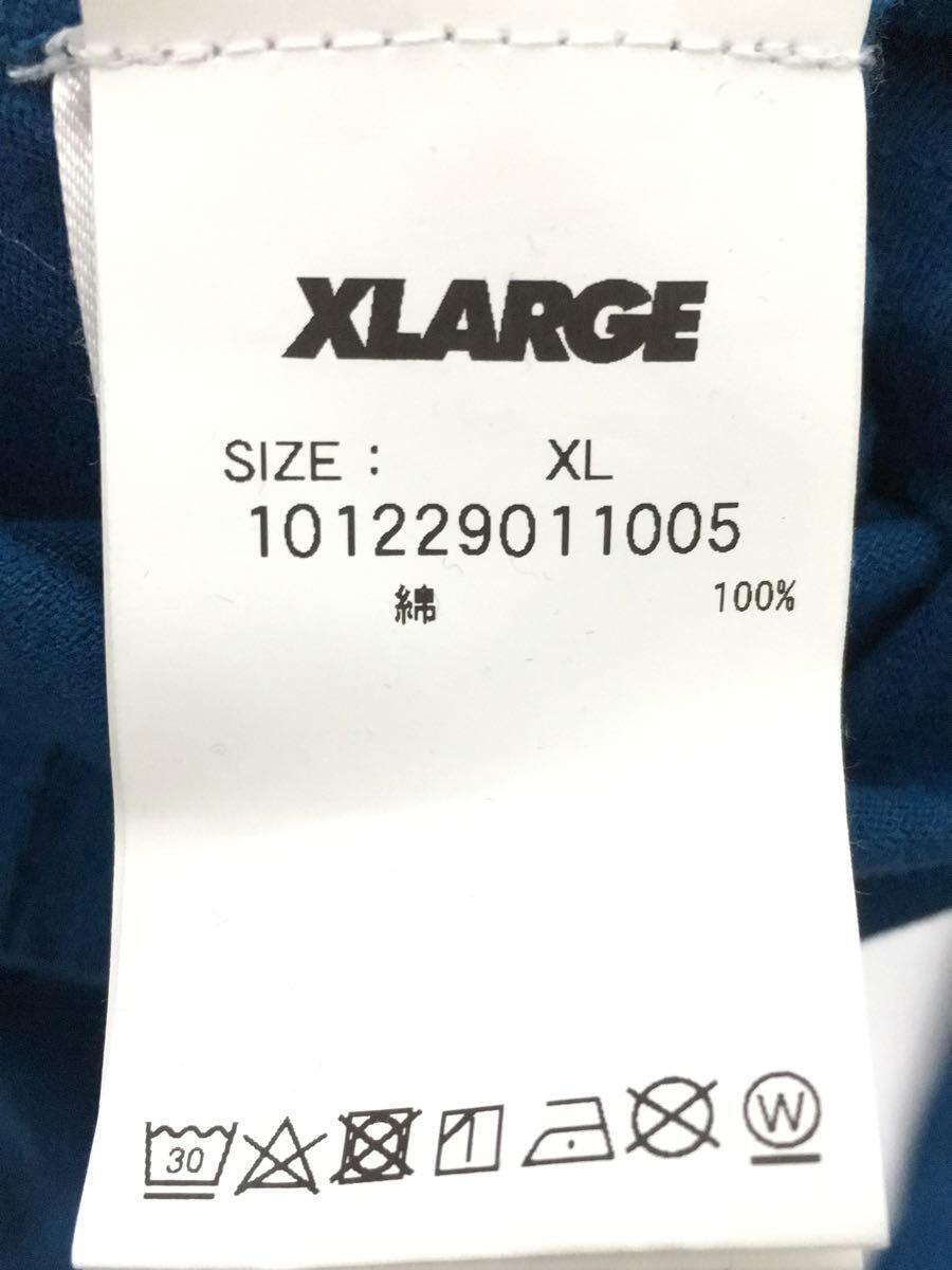 X-LARGE◆長袖Tシャツ/XL/コットン/BLU/総柄/101229011005/ブルー_画像4