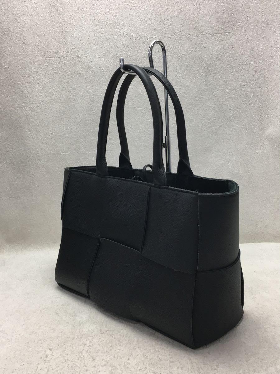 BOTTEGA VENETA◇スモール アルコ トートバッグ/レザー/ブラック BOTTEGA VENETA◇スモール アルコ トートバッグ/レザー/ブラック