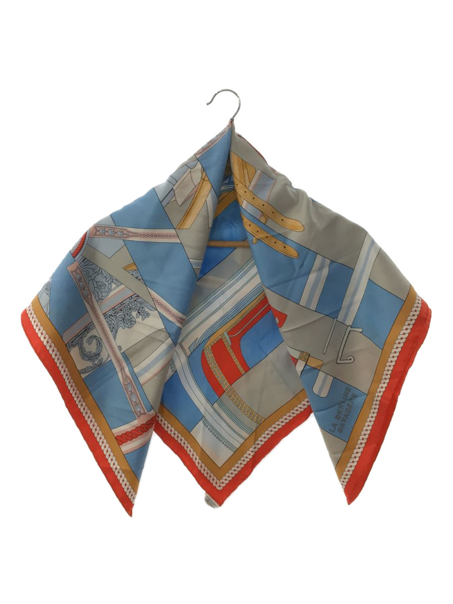 格安販売の HERMES◇カレ 90/BERLINE BAYADERE/スカーフ/シルク/ブルー
