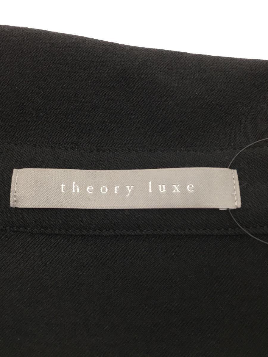 theory luxe◆22SS/ロング丈ショートスリーブシャツワンピース/38/ポリエステル/BLK/03-2205522_画像3