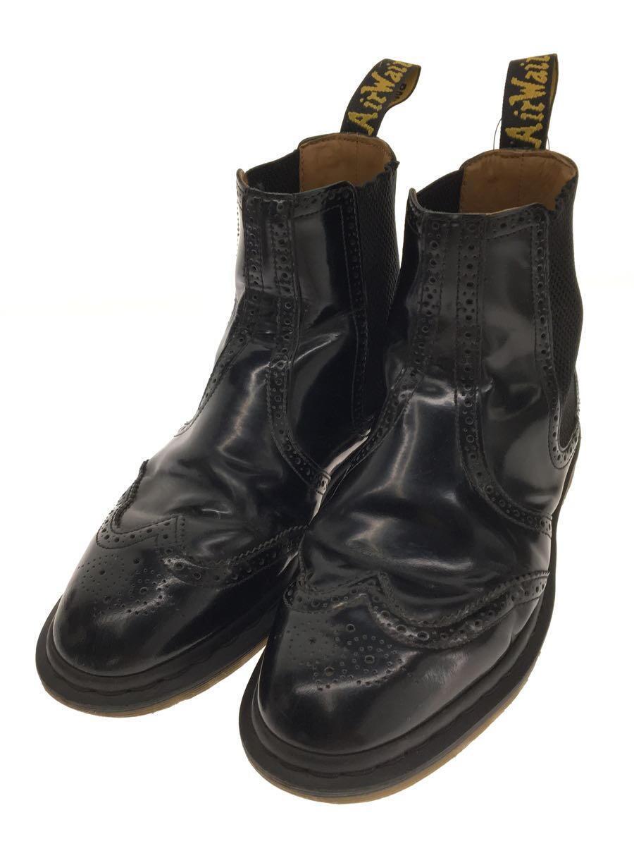 Dr.Martens◆汚れ/傷有/サイドゴアチェルシーブーツ/US8/BLK/レザー_画像2