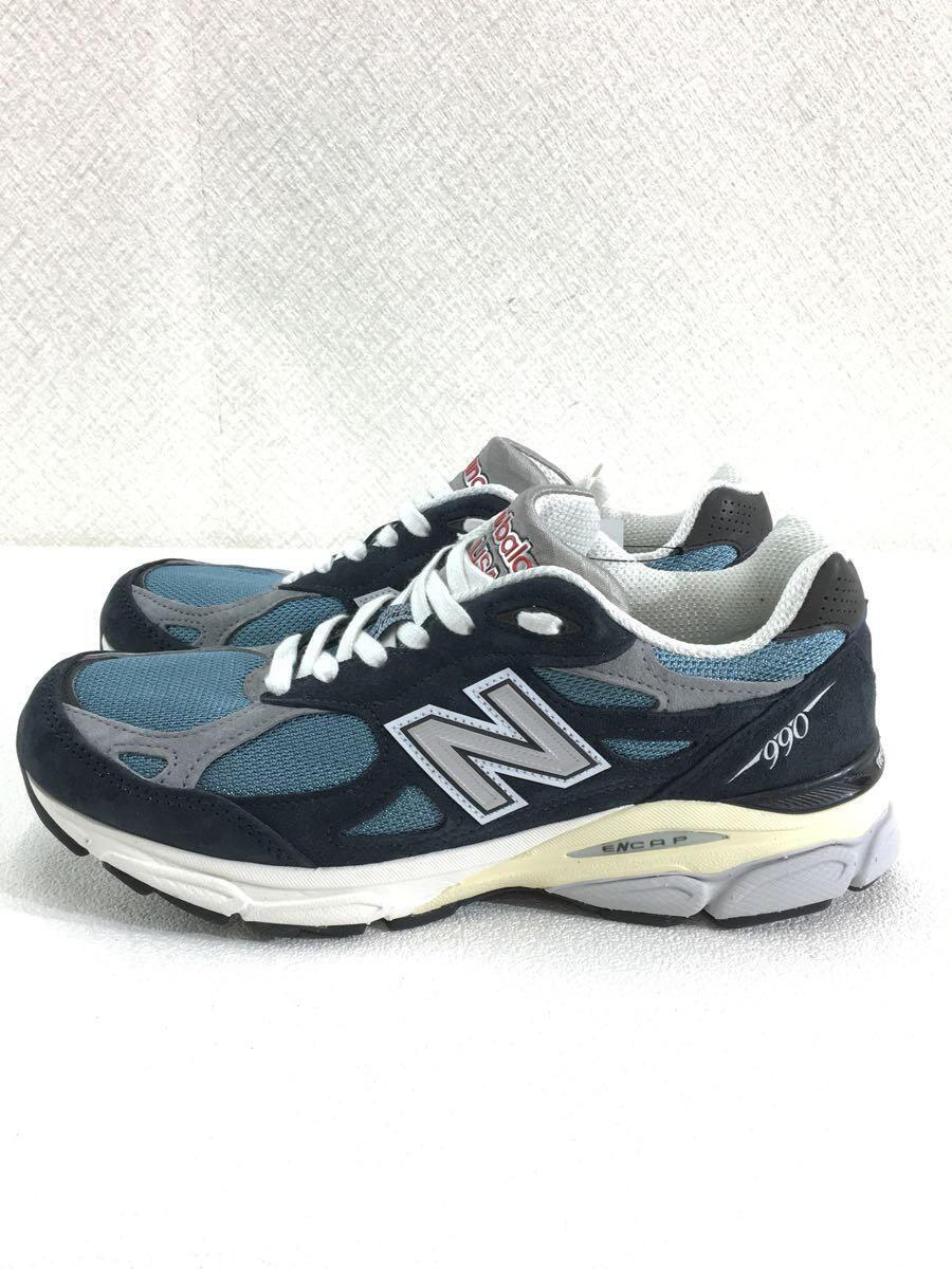 NEW BALANCE◆ローカットスニーカー/26cm/NVY/スウェード/M990TE3