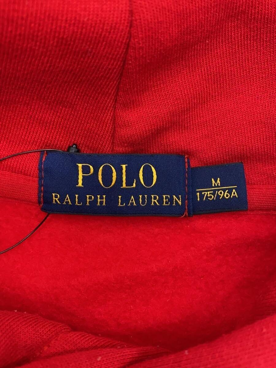 POLO RALPH LAUREN◆パーカー/M/コットン/RED/ビッグポニー刺繍_画像3