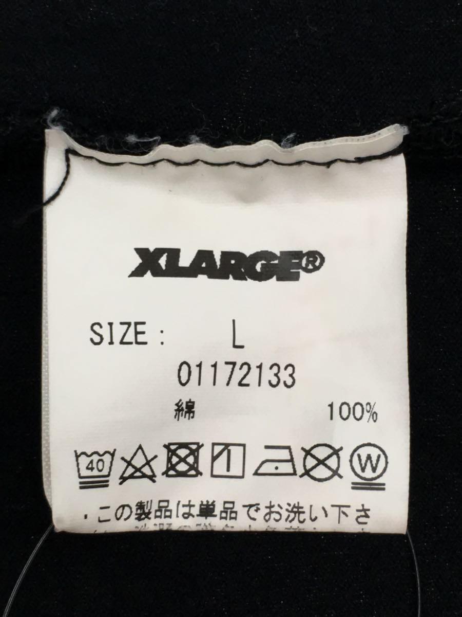 X-LARGE◆Tシャツ/L/コットン/BLK/無地/01172133_画像4