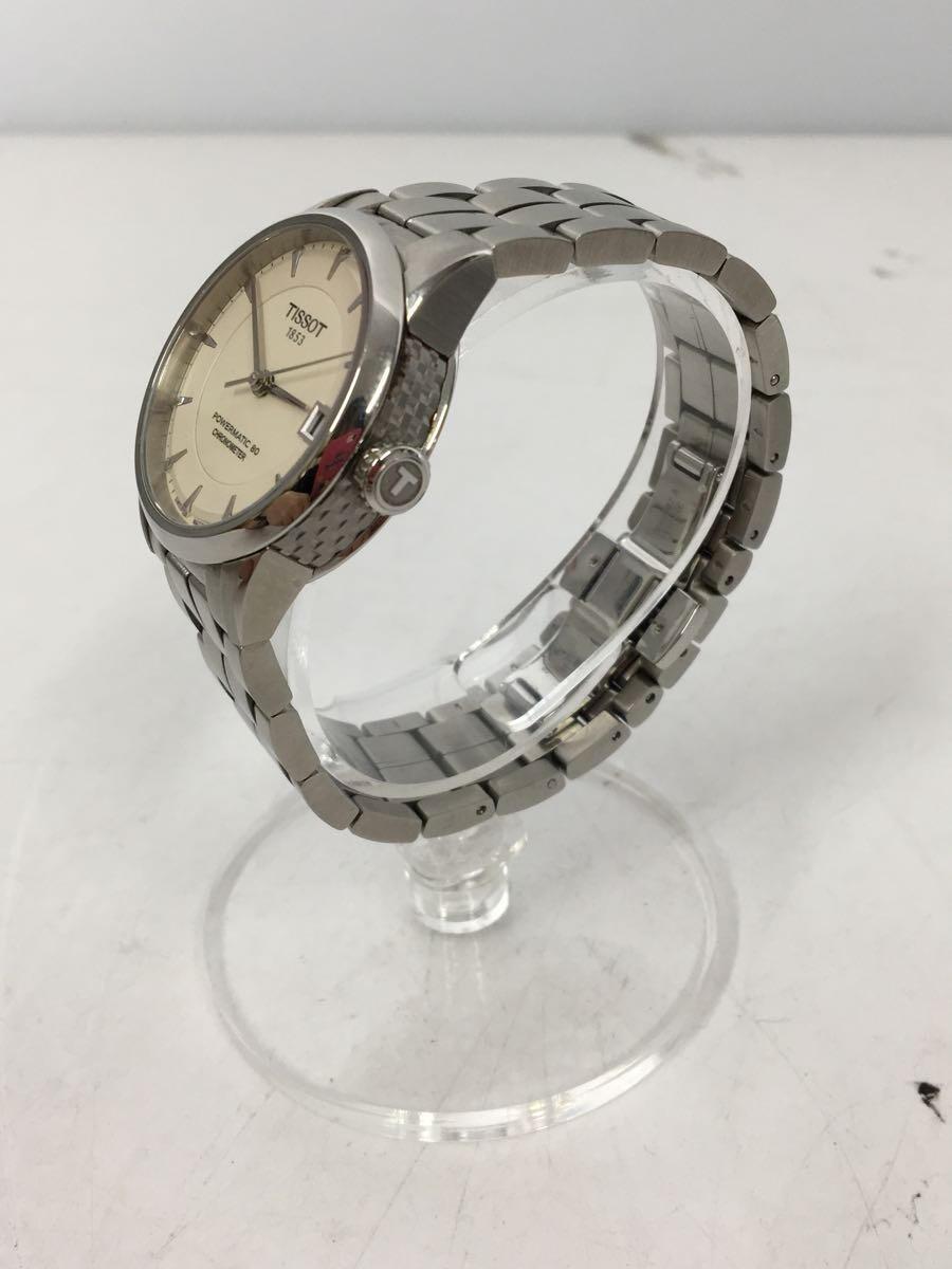 TISSOT◆powermatic 80 chronometer/自動巻腕時計/アナログ/ステンレス/WHT_画像2