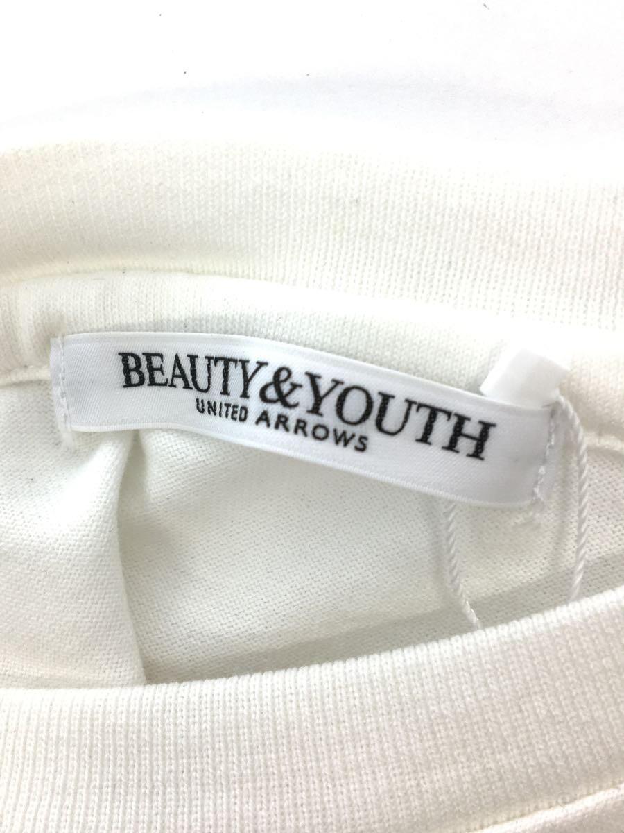 BEAUTY&YOUTH UNITED ARROWS◆ロゴプリントフレンチスリーブTシャツ/1617-699-5815-0100/FREE/コットン/WHT/プリント_画像3