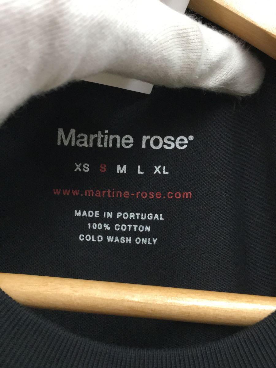 MARTINE ROSE◆LOGO OVERSIZED T-SHIRT/Tシャツ/S/コットン/BLK/MRSS22-621HM_画像3