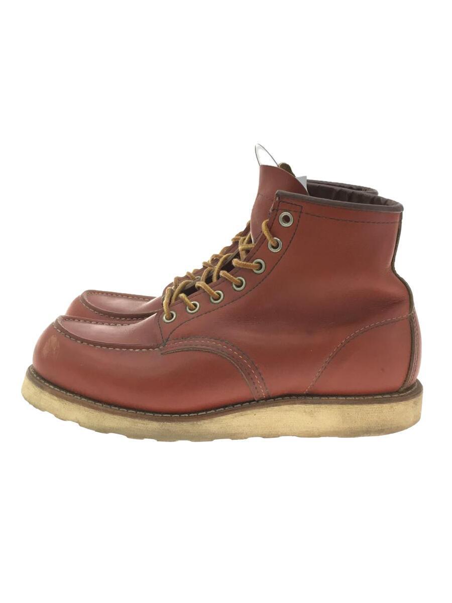 RED WING◆レースアップブーツ・6インチクラシックモックトゥ/25cm/RED/レザー_画像1