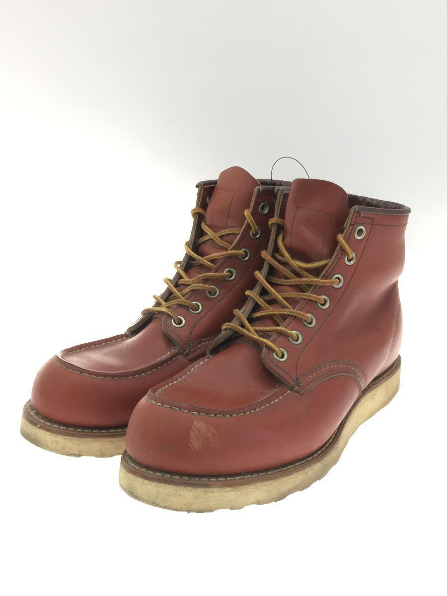 RED WING◆レースアップブーツ・6インチクラシックモックトゥ/25cm/RED/レザー_画像2