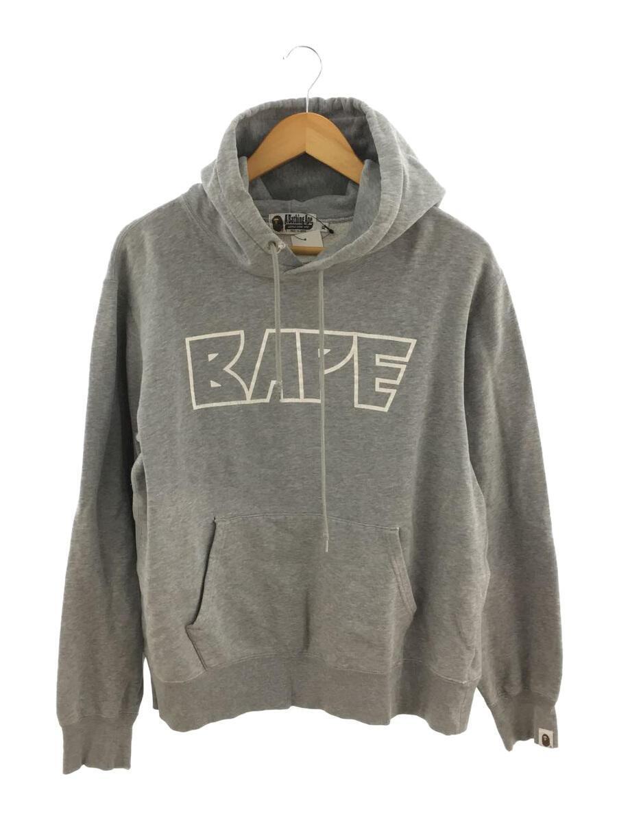 話題の人気 A BATHING APE◇90-00s/初期タグ/パーカー/XL/コットン/GRY