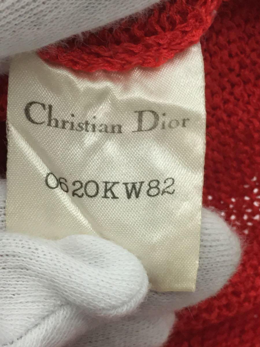 Christian Dior◆半袖シャツ/-/コットン/RED/背中ほつれ箇所あり_画像4