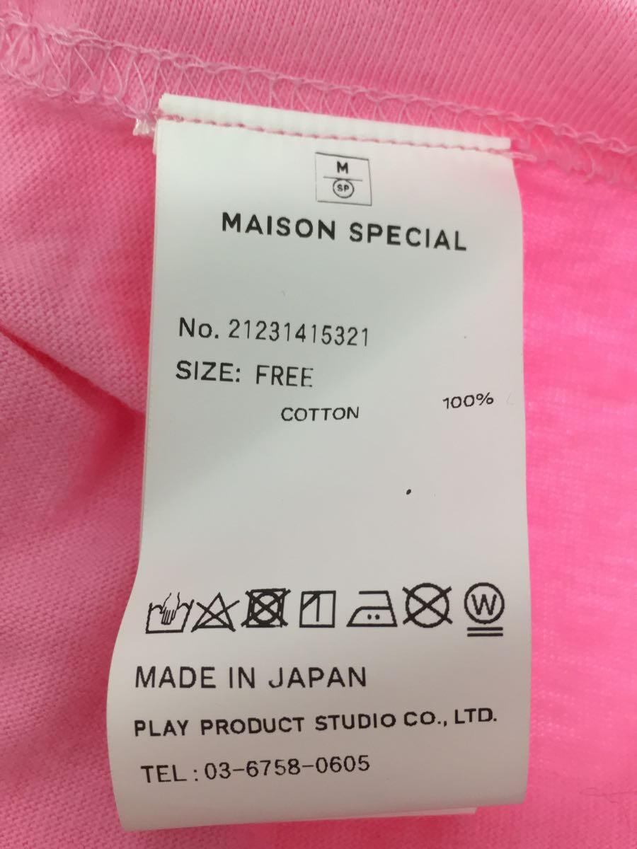 MAISON SPECIAL◆Tシャツ/FREE/コットン/PNK/21231415321_画像4