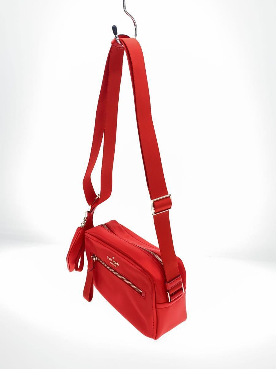 kate spade new york◆ショルダーバッグ/ナイロン/RED/wkr00572_画像2