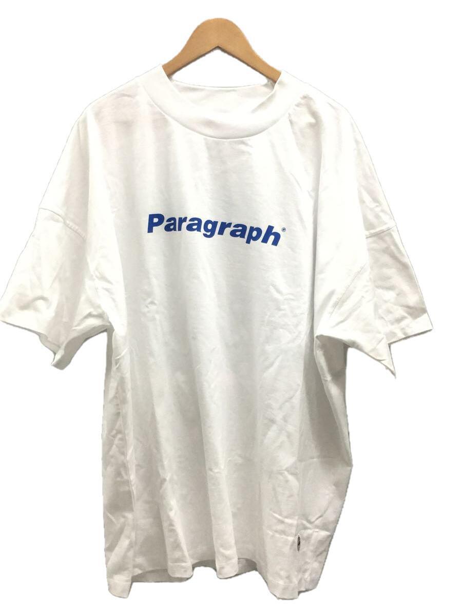 Paragraph◆ファイヤーフレームロゴオーバーサイズTシャツ/FREE/コットン/WHT/IL2232025/青タグ付_画像1