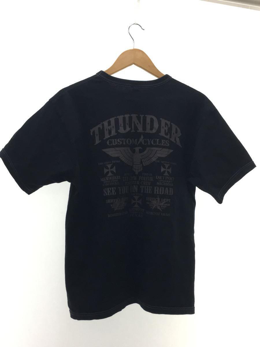 THE FLAT HEAD◆Tシャツ/スポーツウェア/42/コットン/BLK_画像2