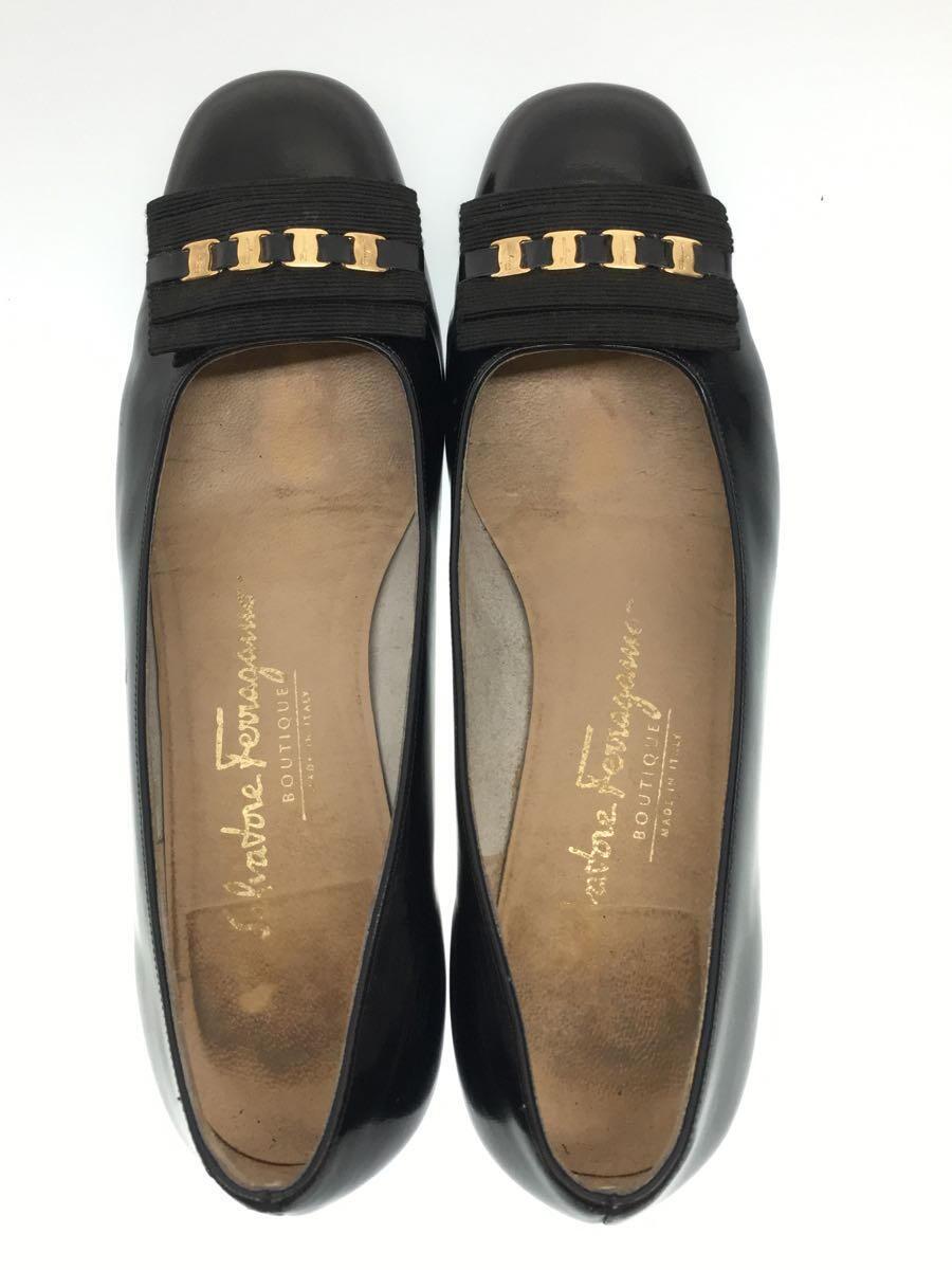 Salvatore Ferragamo◆パンプス/-/BLK/レザー/43424_画像3