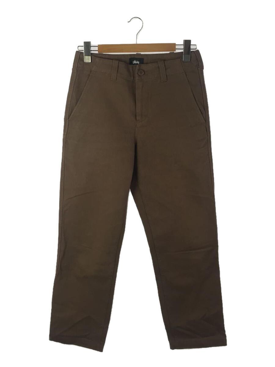 STUSSY◆Uniform Pant/28/コットン/BRW/無地/116448