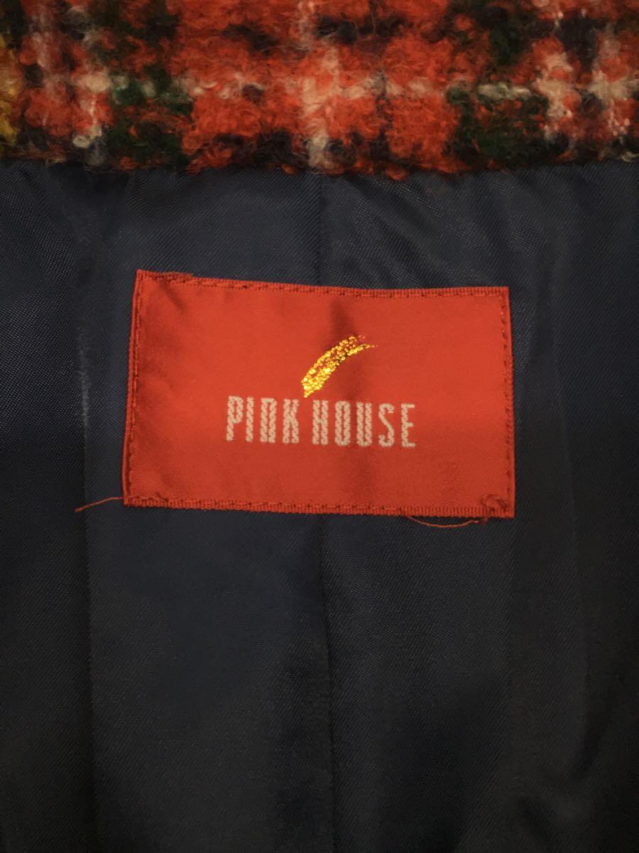 PINK HOUSE◆コート/-/ウール/RED/チェック/P0131FHC01B_画像3